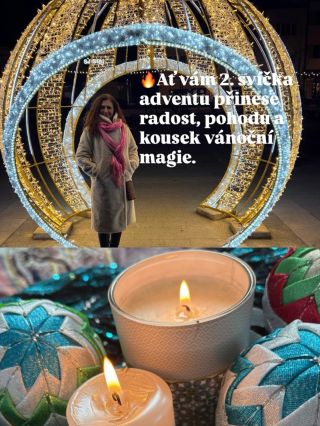 🔥Ať vám 2. svíčka adventu přinese radost, pohodu a kousek vánoční magie. #advent #vánoce #baňky #svíčky #svíčka #zima...